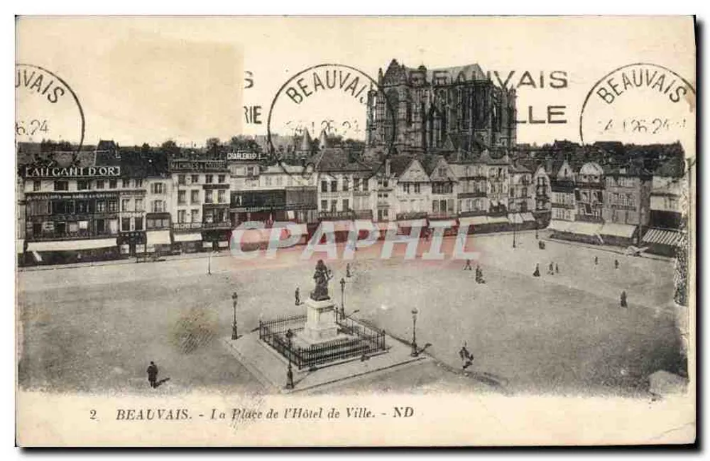 Beauvais - La Place de l'Hôtel de Ville - ND - Éditeur : CAILGANT DOR - Vorderseite