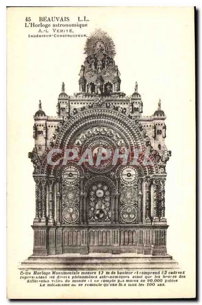 Relógio astronômico de Beauvais — A.-L. Verité, engenheiro-construtor — editor L.L. n°45 - Frente