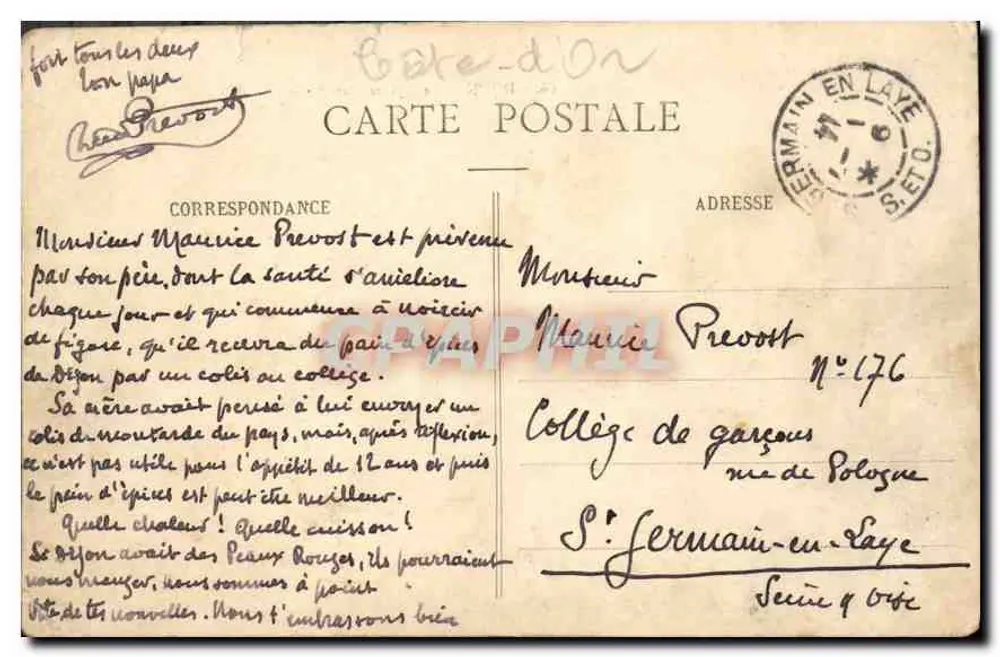 Dijon — Le Square Darcy — L. V., édit. - Verso