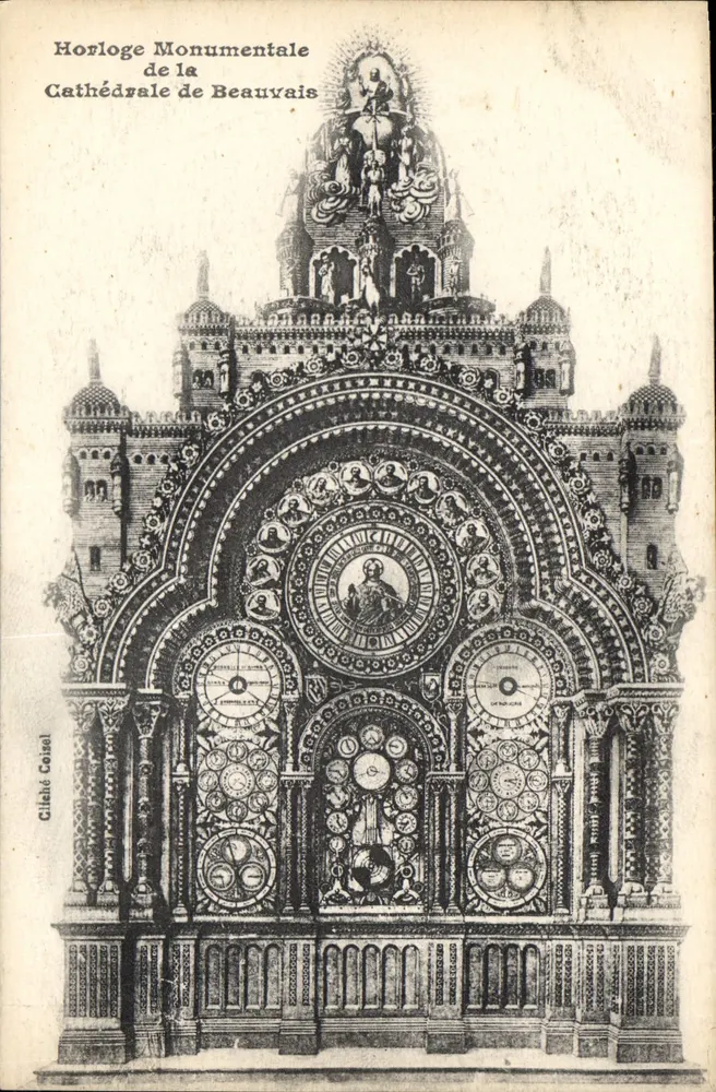 Monumentale Uhr der Kathedrale von Beauvais — Ciliché Conseil - Vorderseite