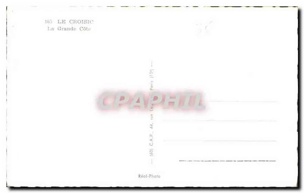 Le Croisic — A Grande Côte — C.A.P. Paris (150) - Verso