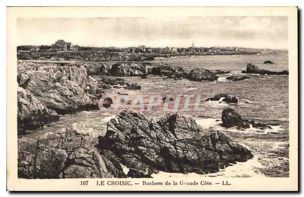 Le Croisic — Rochers de la Grande Côte — LLn — n° 107 - Frente