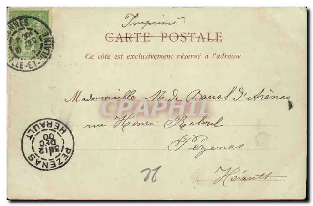 Rennes — Palast der Gerechtigkeit, Saal des Alten Parlaments der Bretagne — ND Phot - Rückseite