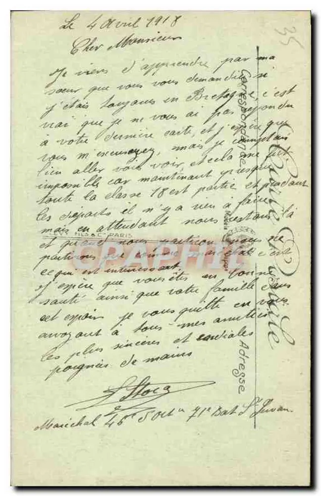 Dinard — Efeito da Lua na Ponta da Malouine — LL, n°100 - Verso