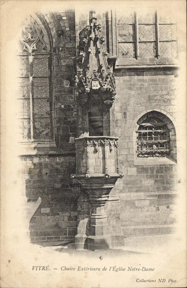 Vitré — Externe Bank des Kirchengebäudes Notre-Dame — Collections ND Phot. - Vorderseite