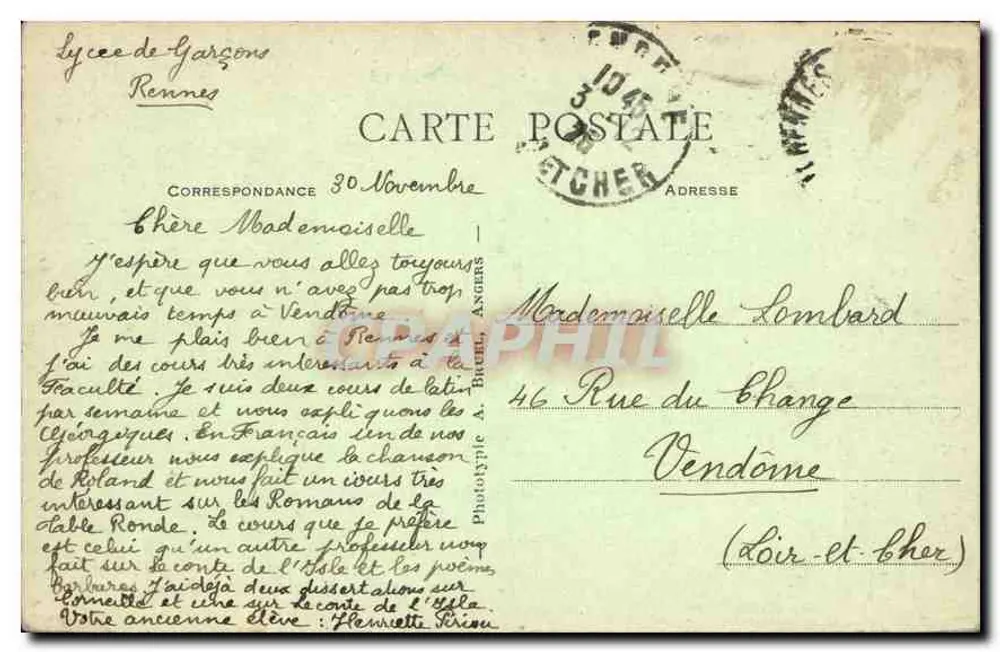 Rennes (Ille-et-Vilaine) - Palast der Gerechtigkeit - Kammer der Korrekturappelle - A. B. n°6 - Rückseite