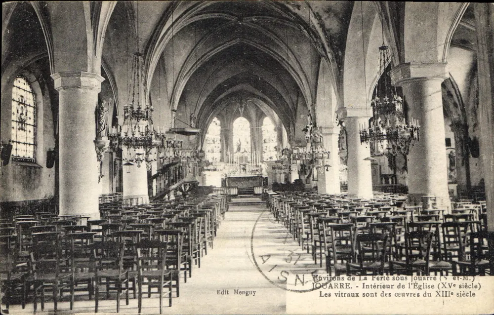Interior da Igreja de Jouarre — Editor Menguy, n° 4120 - Frente