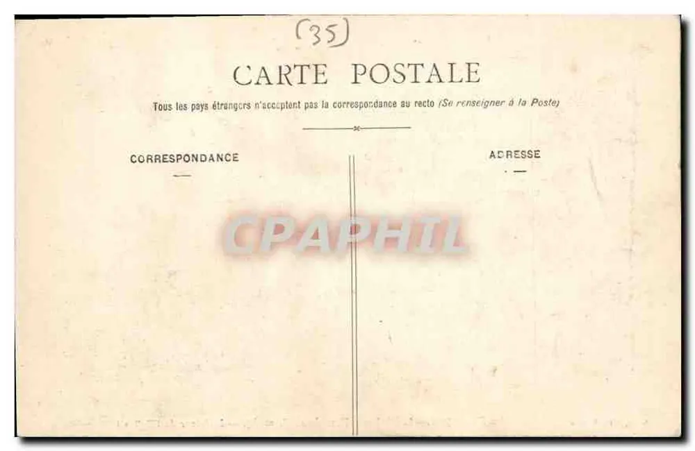 Pleine-Fougères (Ille-et-Vilaine) — Innenansicht der Kirche — Sorel, Verlag, Rennes - Rückseite