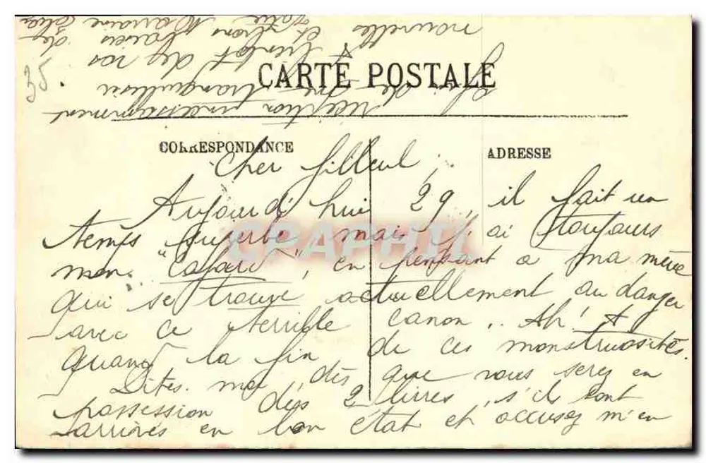 SAINT-MALO — Der Sillon an einem stürmischen Tag — LL. Nr. 135 - Rückseite
