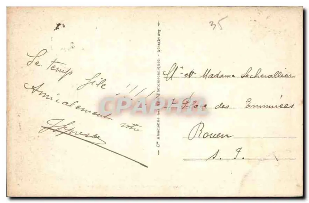 Cancale - Le Rocher e a Ponta da Cadeia — C° Ateliers des Photomecaniques, Strasbourg — n°2 - Verso