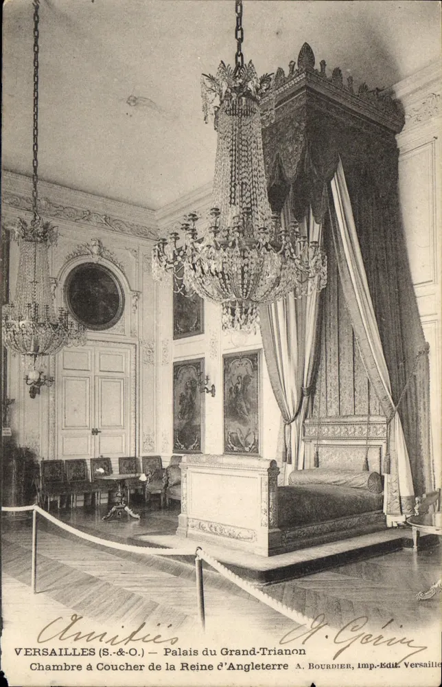 Versailles (S.&O.) — Palast des Grand Trianon — Schlafzimmer der Königin von England — A. Bourdier, Verleger, Versailles - Vorderseite