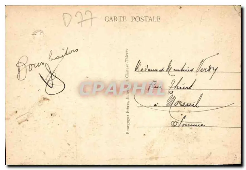 Meaux (S.-et-M.) — Portal da Catedral — Edit. J. B. n° 135 - Verso