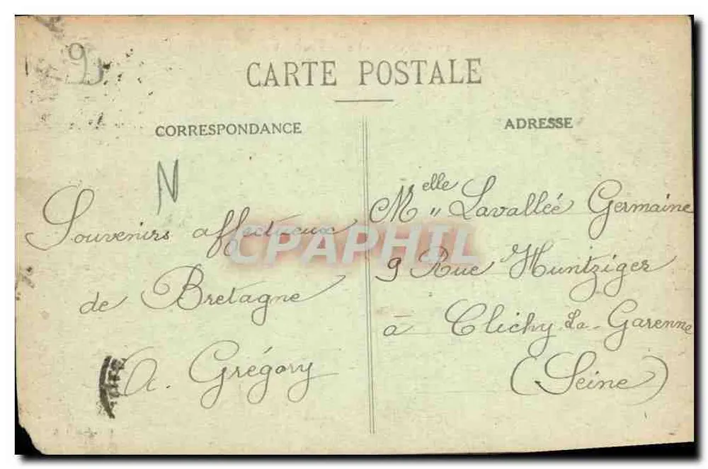 Rennes - Um Canto do Thabor — Coleção A. G. - Verso