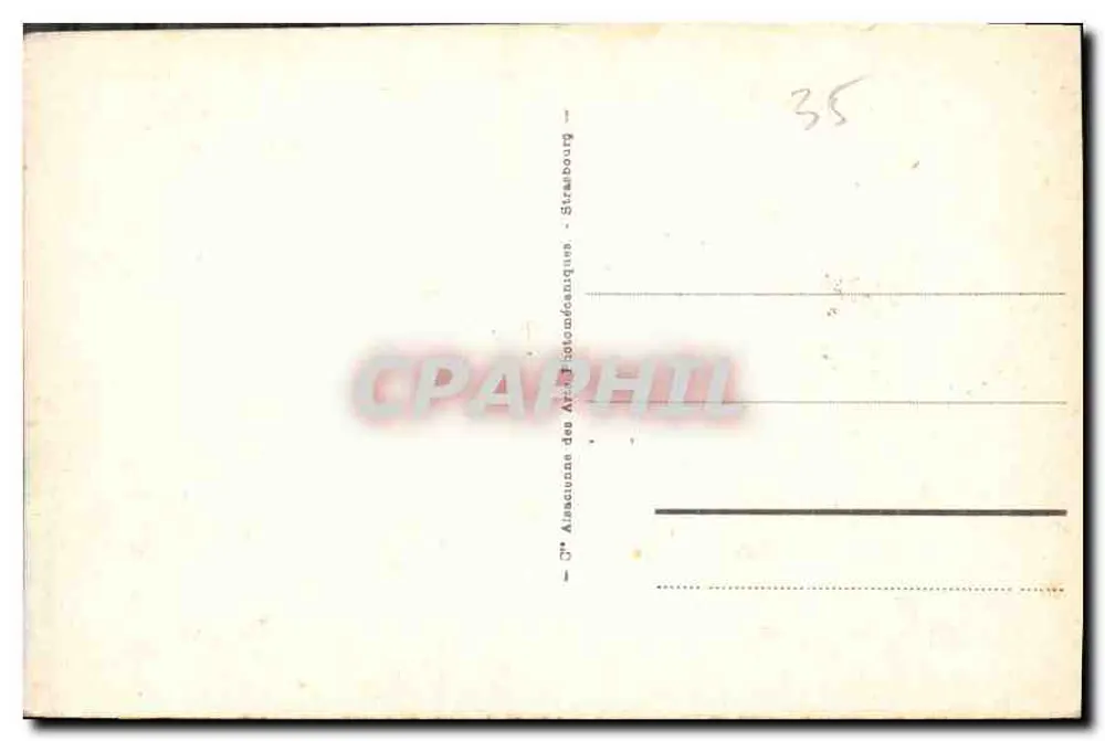 Dinard - A Ponta da Malouine — vista da praia e dos edifícios na colina — editor C° A. Aucunne das Artes Botomécanicas, Strasbourg, n° 15 - Verso