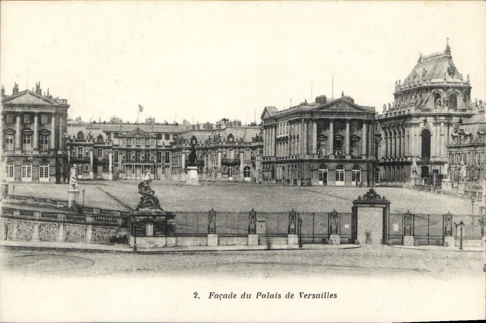 Facciata del Palazzo di Versailles — Heliotipia A. Bourdier, n°2 - Recto