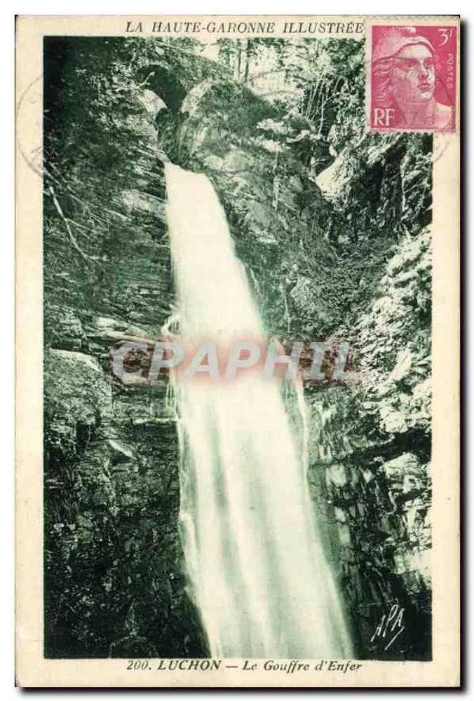 Luchon — O Gouffre do Inferno — La Haute-Garonne Illustrée, n°200 - Frente
