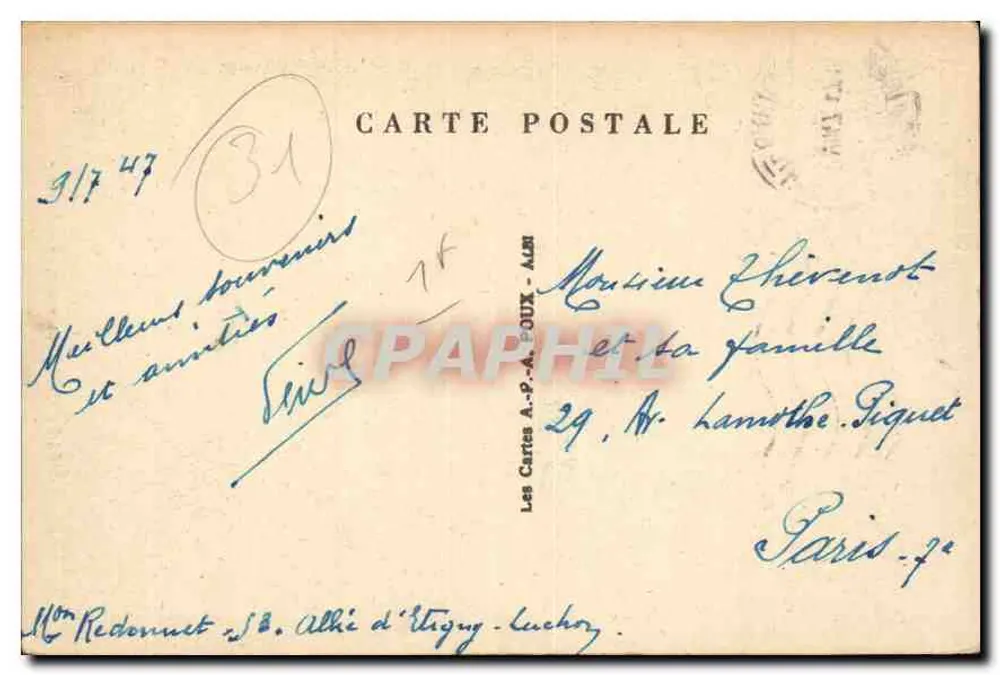 Luchon — O Gouffre do Inferno — La Haute-Garonne Illustrée, n°200 - Verso