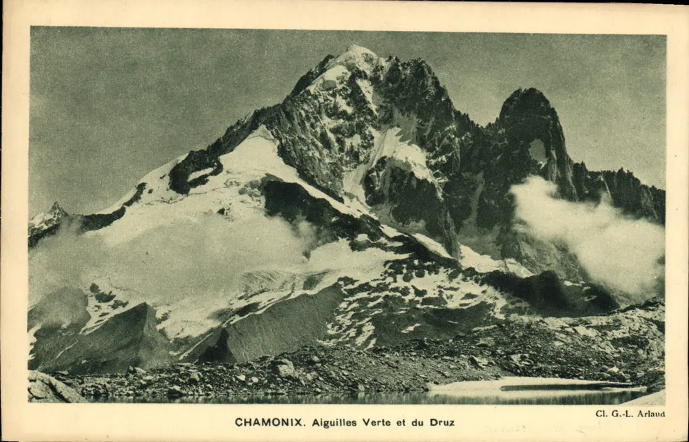 Chamonix. Aiguilles Verte et du Druz — Cl. G.-L. Arlaud - Frente