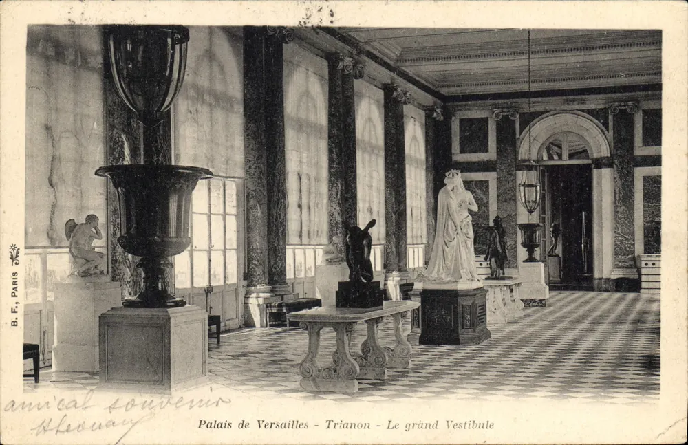 Schloss Versailles - Trianon - Der Große Vestibül — B.F., Paris, Seriennummer nicht sichtbar - Vorderseite