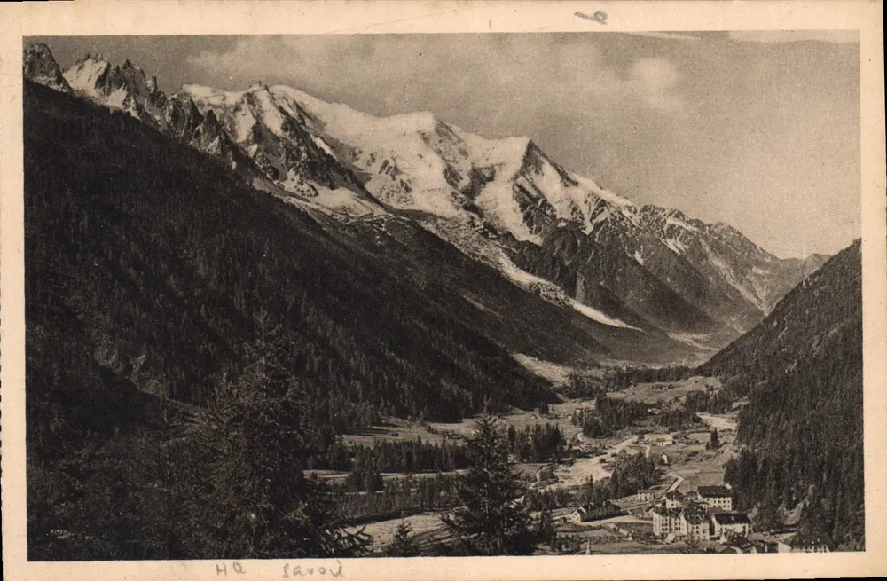 Ha Savou — Vista panorâmica — Argentières & Le Mont-Blanc, Imp. Paris - Frente