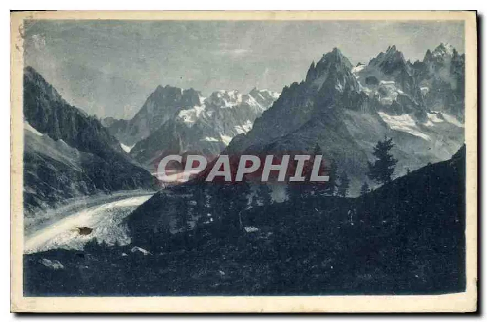 Chamonix — Mer de Glace — Aussicht von La Flégère — G. Tairraz, phot. édit. - Vorderseite