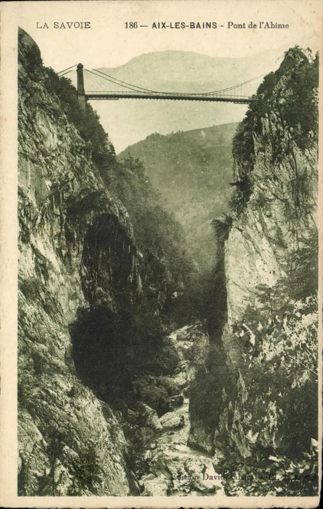 Aix-les-Bains — Ponte do Abismo — Edição David Valat, n°186 - Frente