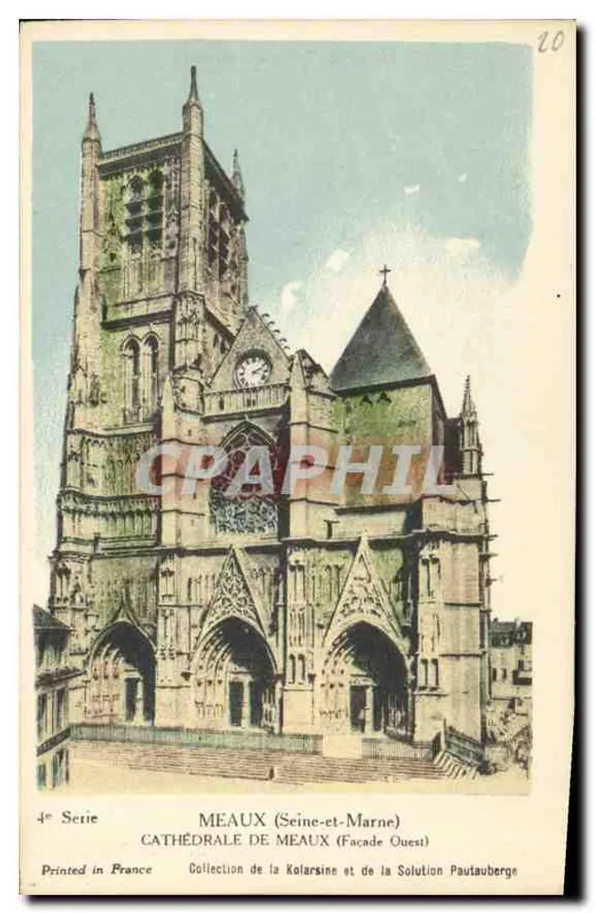 Kathedrale von Meaux — Westfassade — Sammlung von Kolarsine und Solution Pautaubege, 4. Serie - Vorderseite