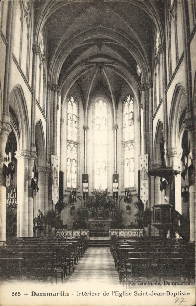 Dammartin - Innenansicht der Kirche Saint-Jean-Baptiste — G. Caminade, Dammartin, n° 565 - Vorderseite