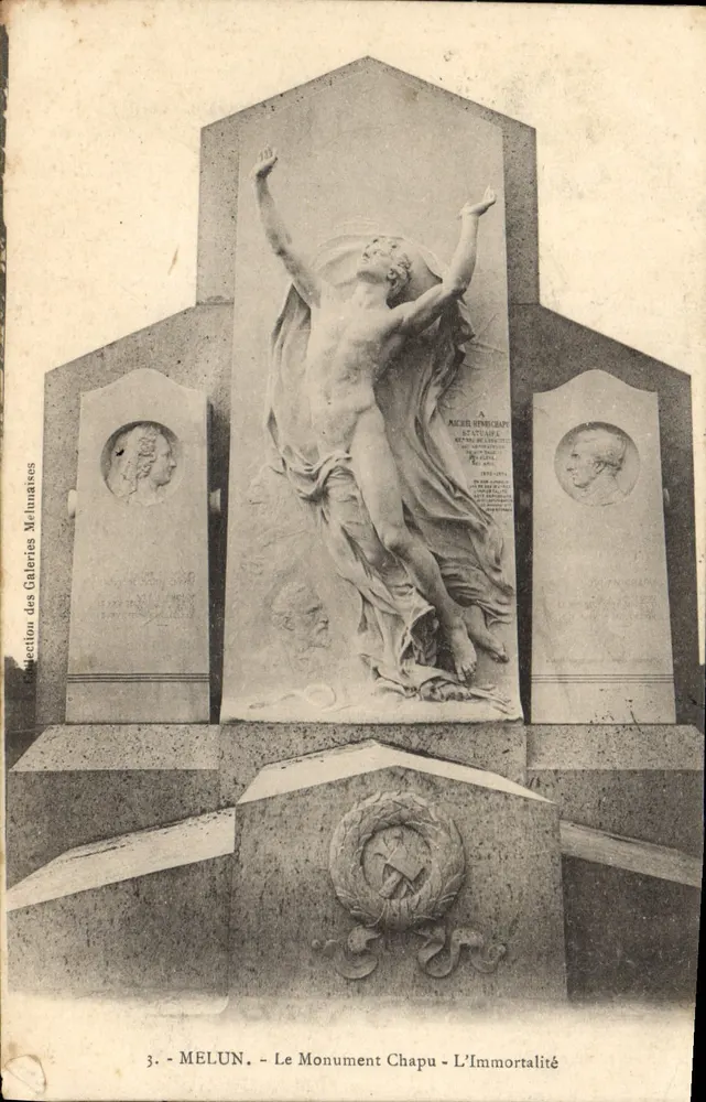 MELUN. - O Monumento Chapu - A Imortalidade — Coleção das Galerias Melunates, n°3 - Frente
