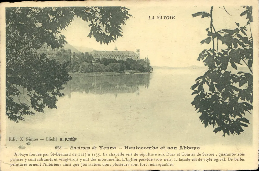 Haute-Côme e sua Abadia — Arredores de Yenne — Edit. X. Simona, n° 623 - Frente