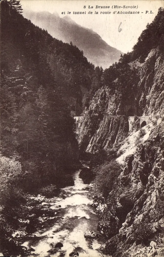La Dranse (Haute-Savoie) und der Tunnel der Abondance Straße — P.L. Nr. 8 - Vorderseite