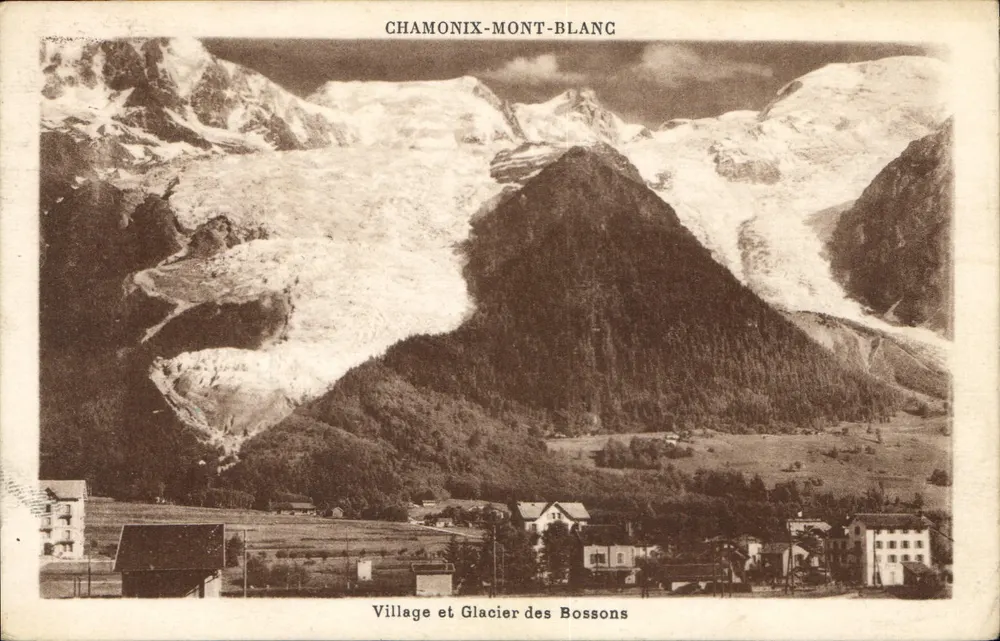 Chamonix-Mont-Blanc — Dorf und Gletscher Bossons — G. Tairras, phot.-éd. - Vorderseite