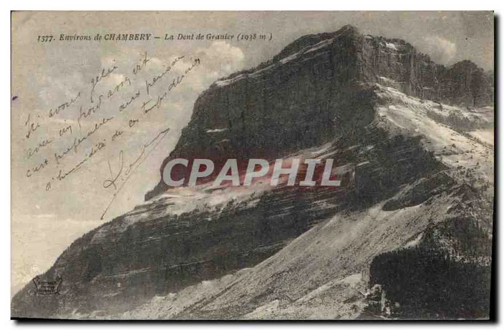 Arredores de CHAMBERY — A Dente de Grauler (1938 m) — Editor: S. B. C. (n° 1377) - Frente