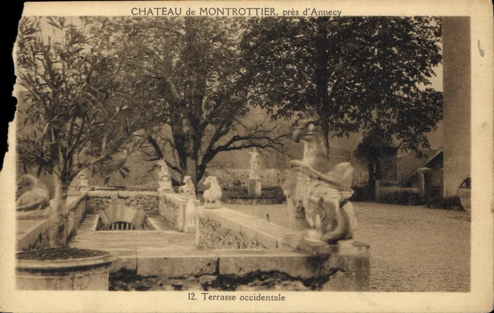 Schloss Montrottier, nahe Annecy — Westliche Terrasse — Edition der Académie F. Montantane - Vorderseite