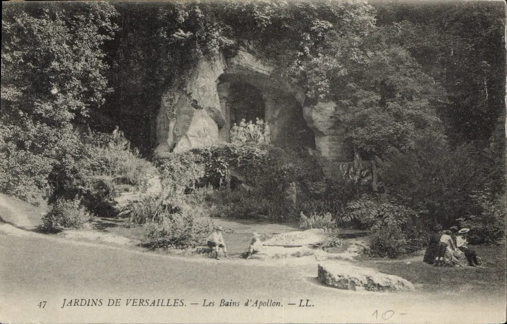 Jardins de Versailles — Les Bains d'Apollon — LL. — N° 47 - Frente