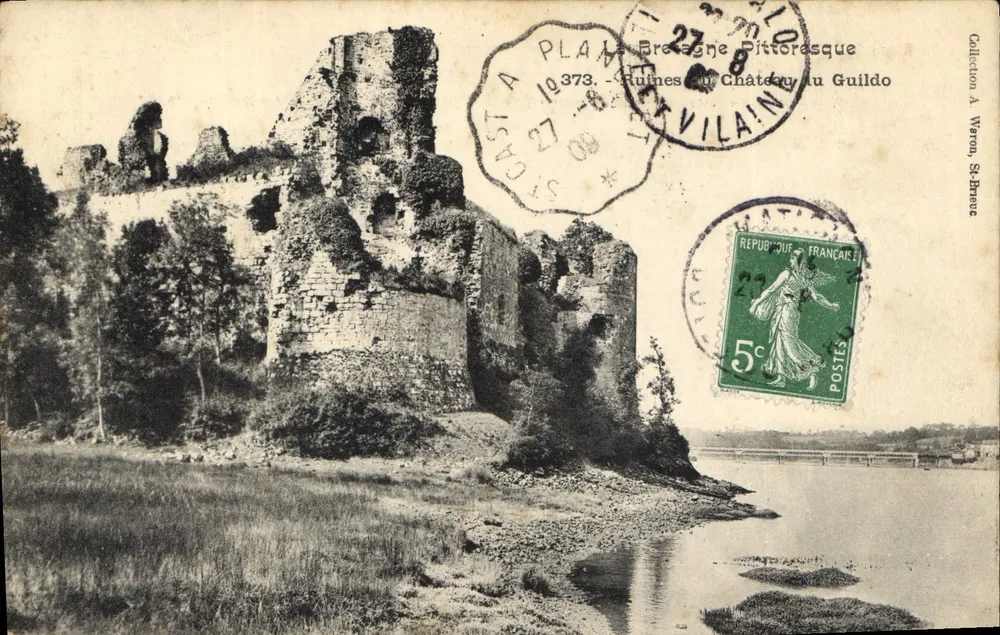 Ruinen des Schlosses bei Guildo — Die schöne Bretagne — Verlag Die schöne Bretagne, Nr. 373 - Vorderseite