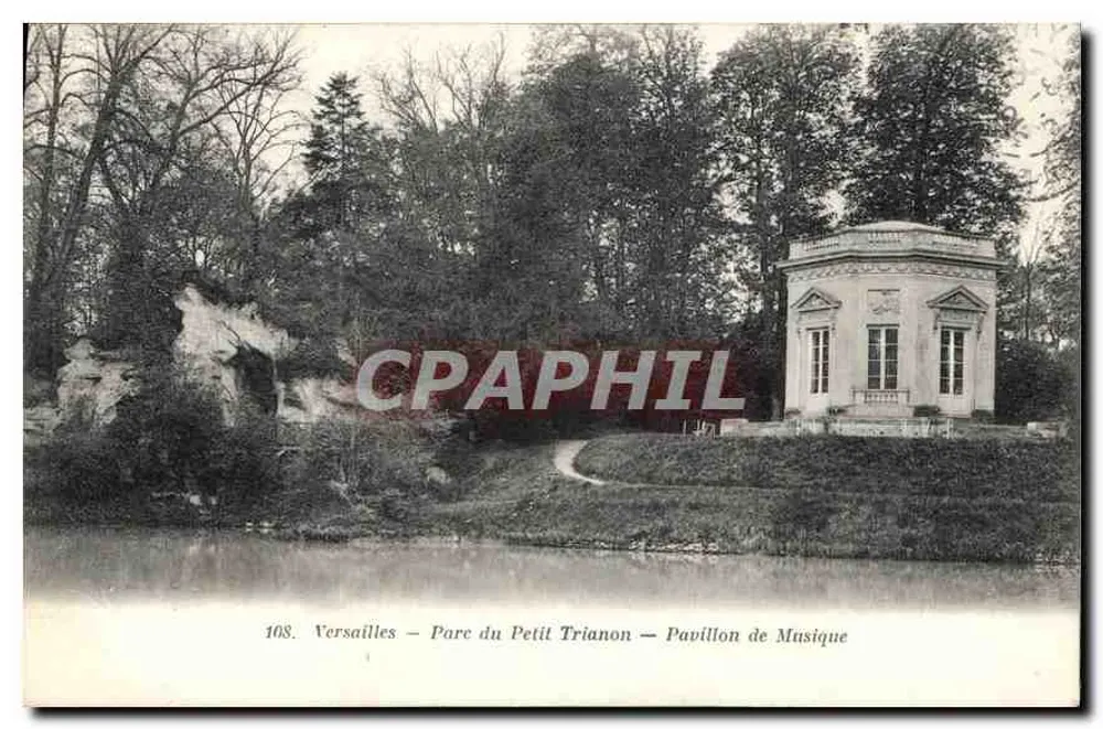 Versailles — Park des Petit Trianon — Pavillon der Musik — Héliotypie Bourdier et Faucheux - Vorderseite