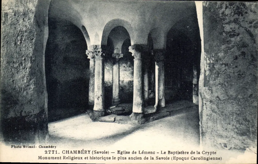 Kirche von Lémenc - Der Taufbau der Krypta — Karolingische Zeit — Photo Grimal, Chambéry, n°2771 - Vorderseite