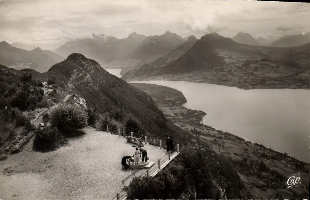 See Annecy — Panoramablick von der Plattform des Mont Veyrier — Cap - Vorderseite