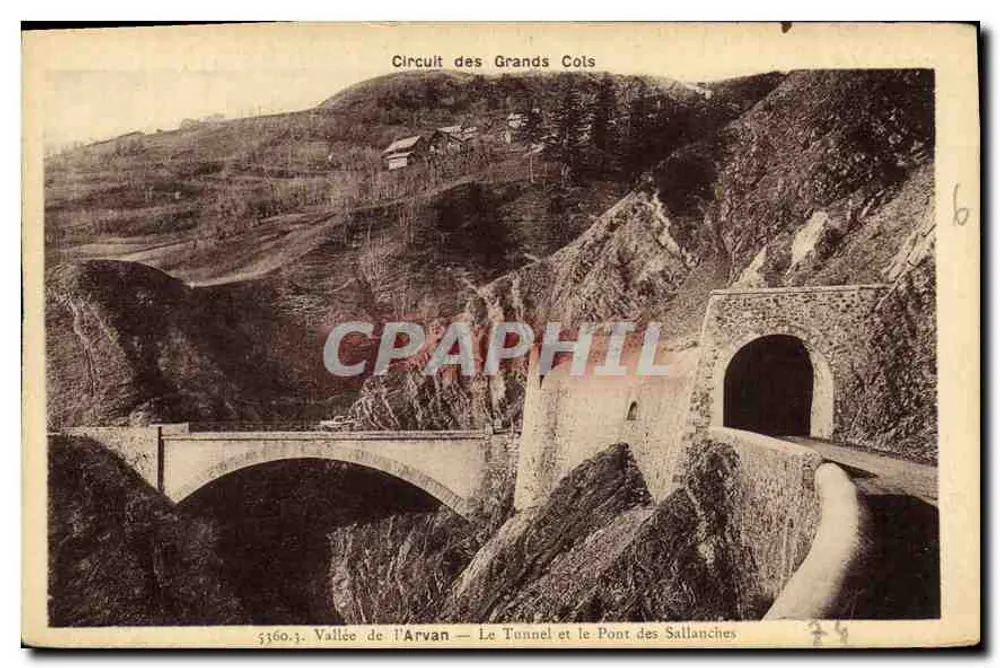 Tal von Arvan — Der Tunnel und die Brücke von Sallanches — Circuit des Grands Cols - Vorderseite