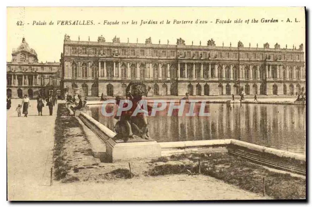 Palast VERSAILLES — Fassade zum Garten und zum Wasserparterre — A. L. - Vorderseite
