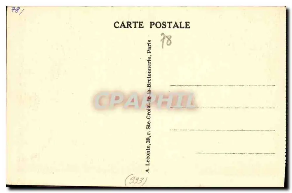 Versailles - O Palácio do Petit Trianon — editor F. Juy, n° 29 - Verso