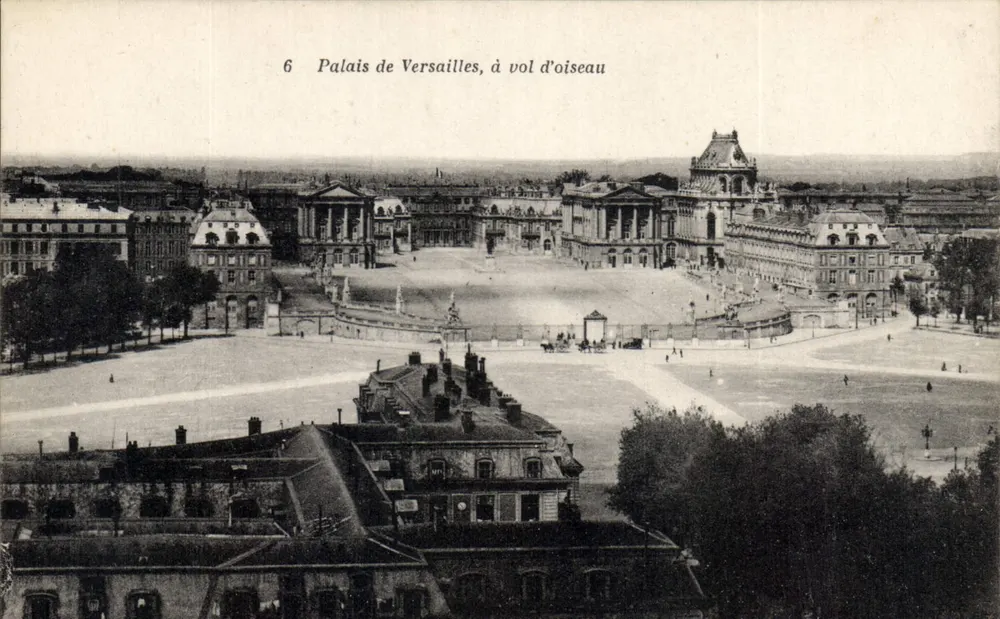 Palácio de Versalhes, visto de cima — vista aérea — Editor EMA VERSAILLES, n°6 - Frente