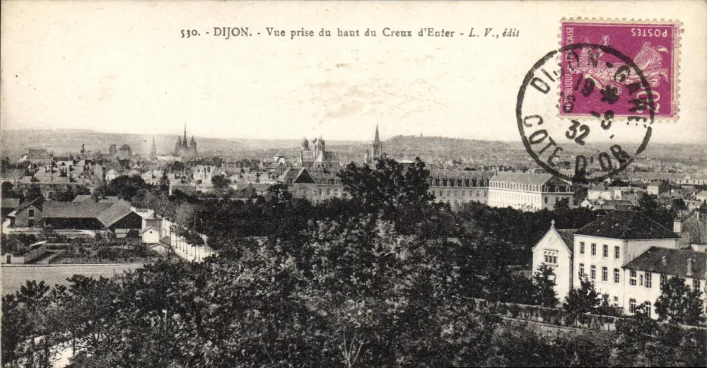 Dijon — Blick vom Creux d'Enter — L.V., Verlag - Vorderseite