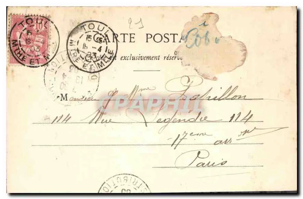 Dijon — Vista geral — edição L.V. / Segundo a gravura desenhada por Chapuis, editada por Damidot frères e L. Venot - Verso