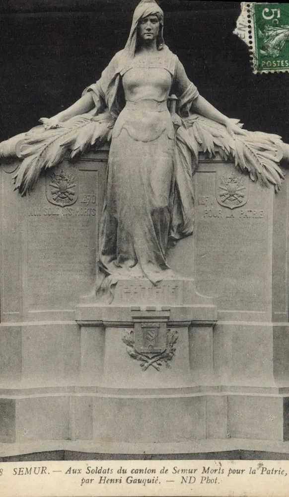 Semur-en-Auxois — Denkmal für die Soldaten des Kantons Semur Moris für das Vaterland — von Henri Gauquie — ND Pbot. - Vorderseite