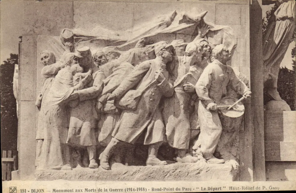 Dijon — Monument aux Morts de la Guerre (1914-1918) — Haut-Rélief de P. Gasq - Vorderseite