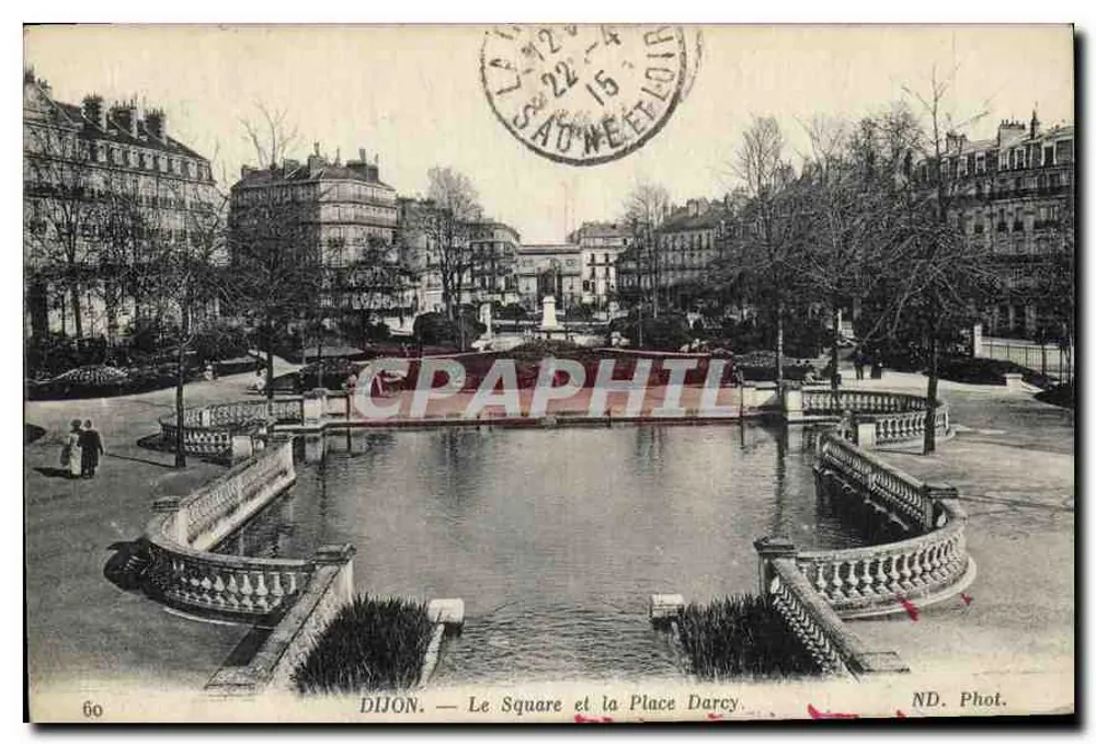 Dijon — O Square e a Place Darcy — ND. Fot. - Frente
