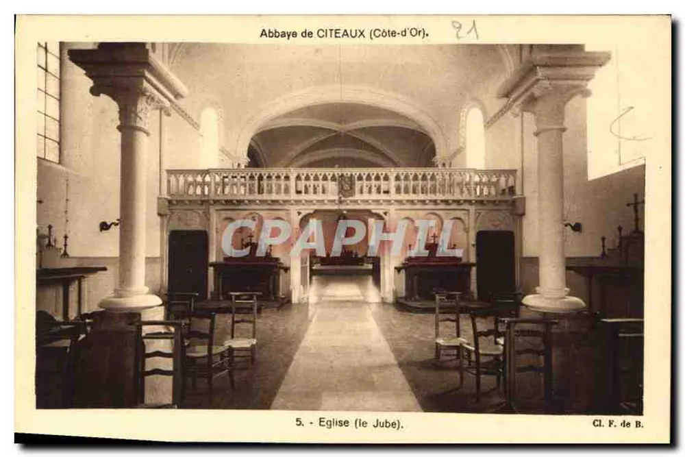 Abtei CITEAUX (Côte-d'Or) — Kirche (der Jube) — Cl. F. de B. - Vorderseite