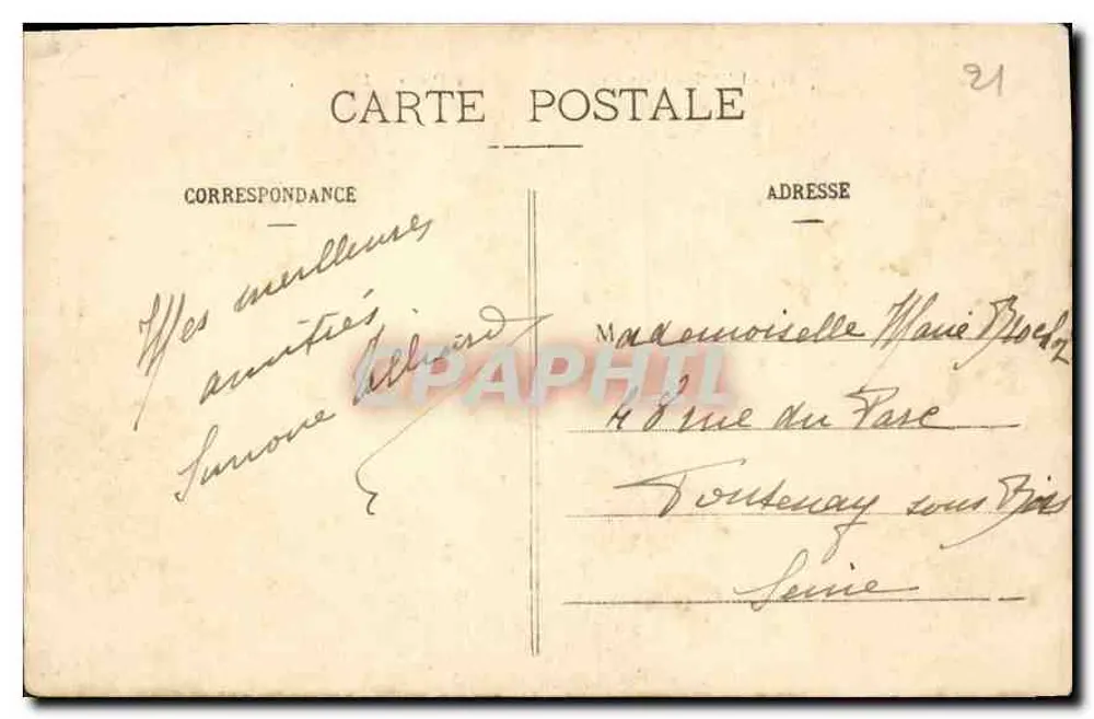 Dijon - Place Darcy und Hôtel de la Cloche — L. V., édit. - Rückseite